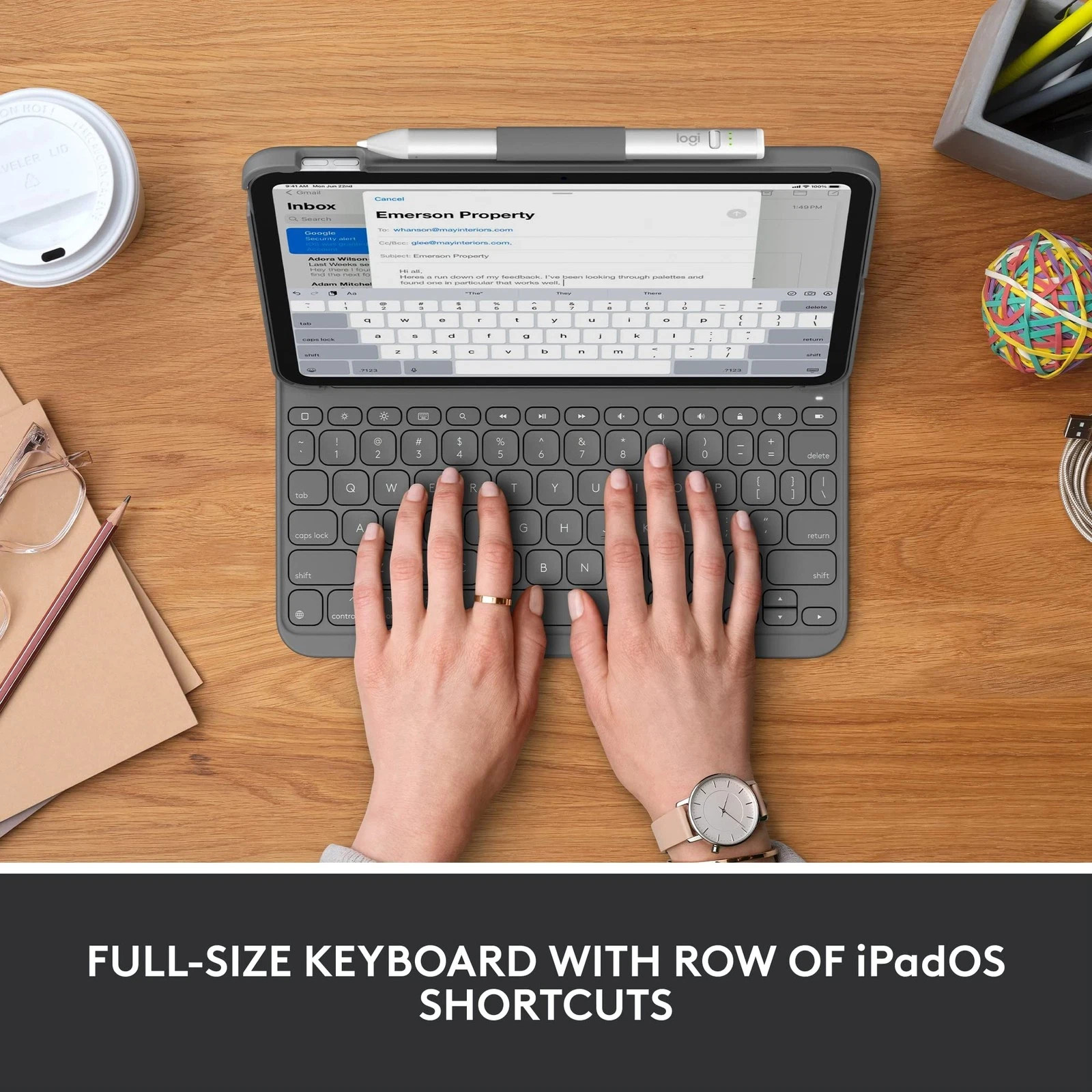 Logitech Slim Folio Keyboard Case for iPad (10th Gen) – Wireless Keyboard