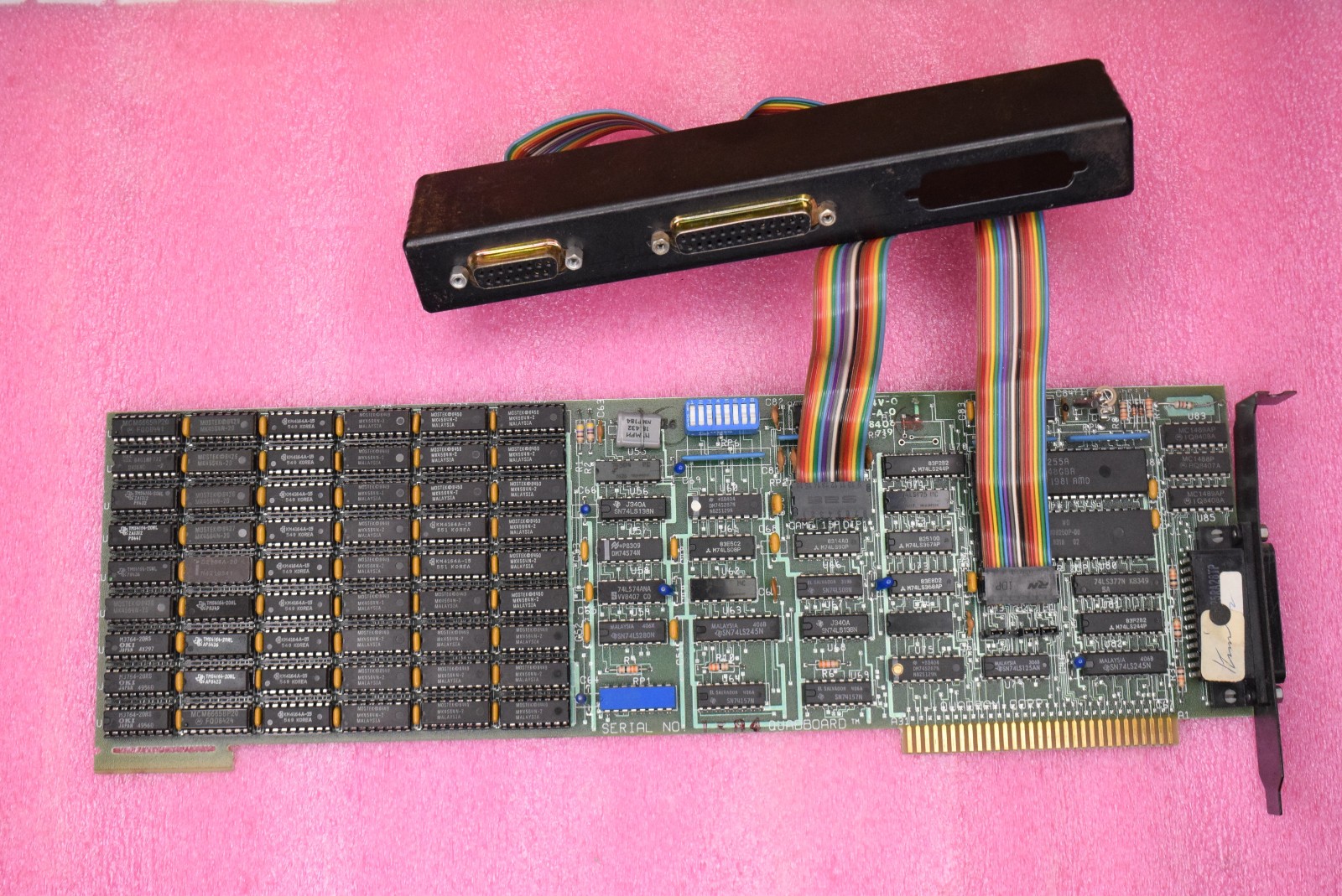 Quadram Quadboard 384k RAM RTC LPT Game Combo 8bit ISA Card for 5150 – TESTED