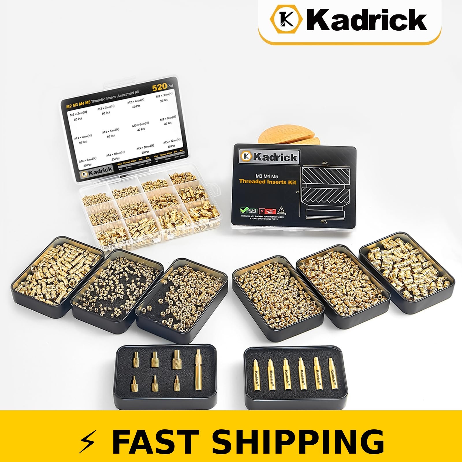 Kadrick 80W Soldering Iron Heat Set Insert Tool Kit for 3D Printing