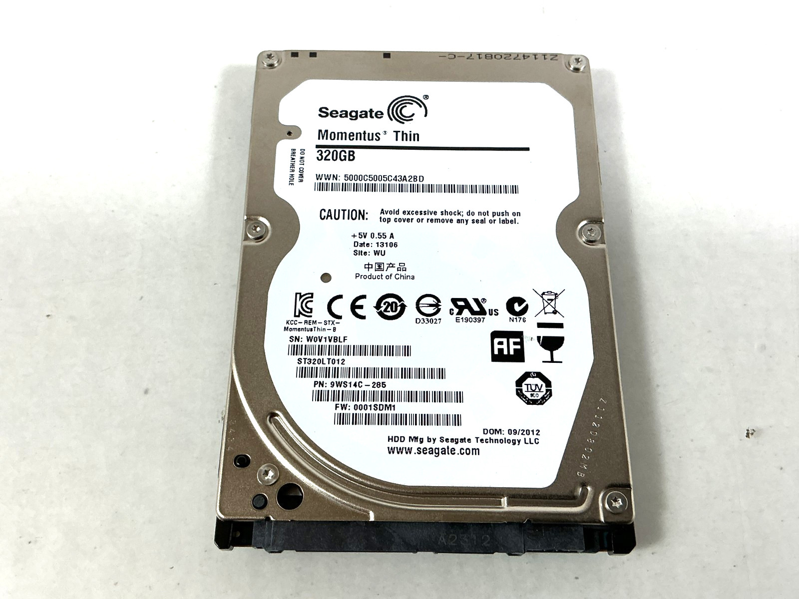 Seagate Momentus Thin 320GB SATA 2.5″ Internal Hard Drive – ST320LT012