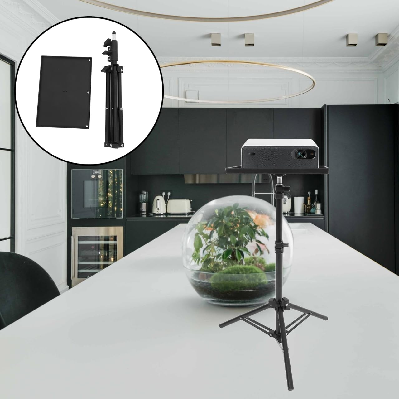 Adjustable Tabletop Floor Laptop Projector Tripod Stand For Home Office Stage