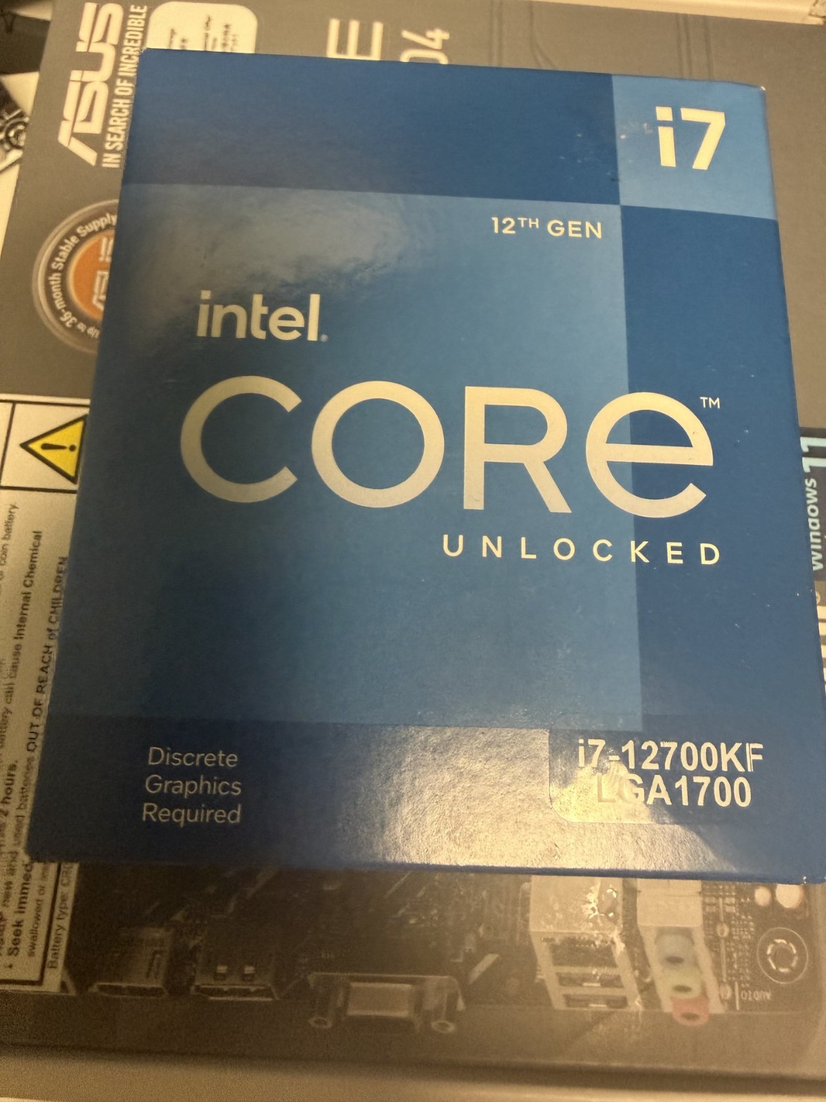 Intel Core i7-12700KF 12th Gen Unlocked 12-Core 3.6GHz LGA1700 CPU