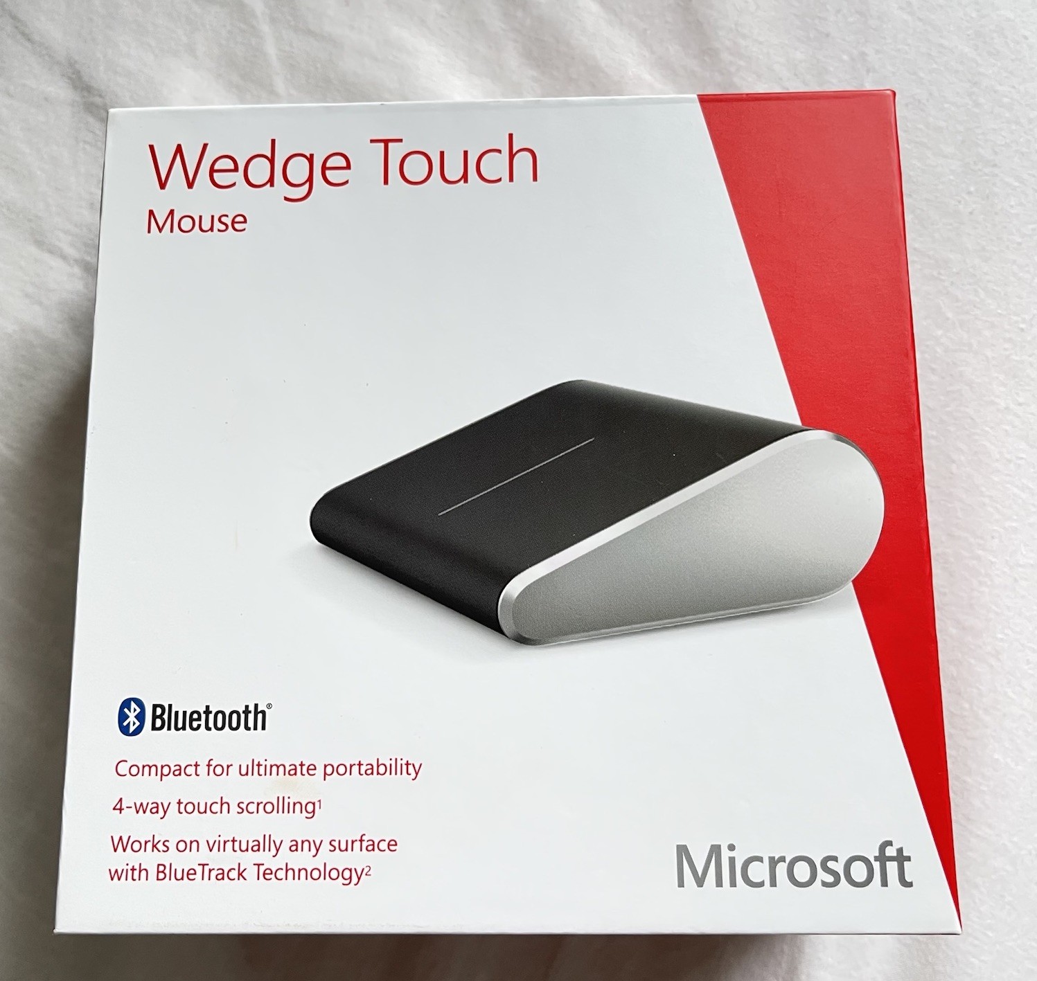 Microsoft Wedge Touch Bluetooth Mouse Model 1498 NEW OPEN BOX – tested