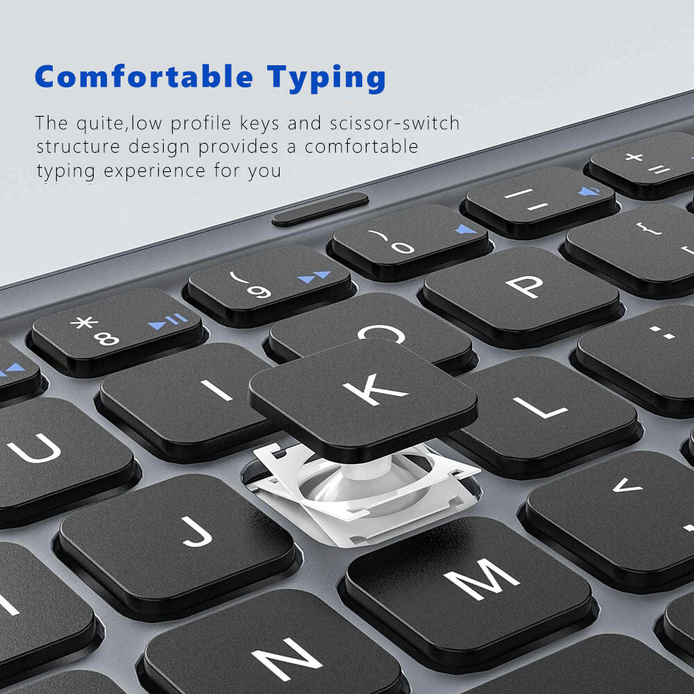 Slim Wireless Bluetooth Keyboard For iMac iPad Android Phone Tablet PC Laptop