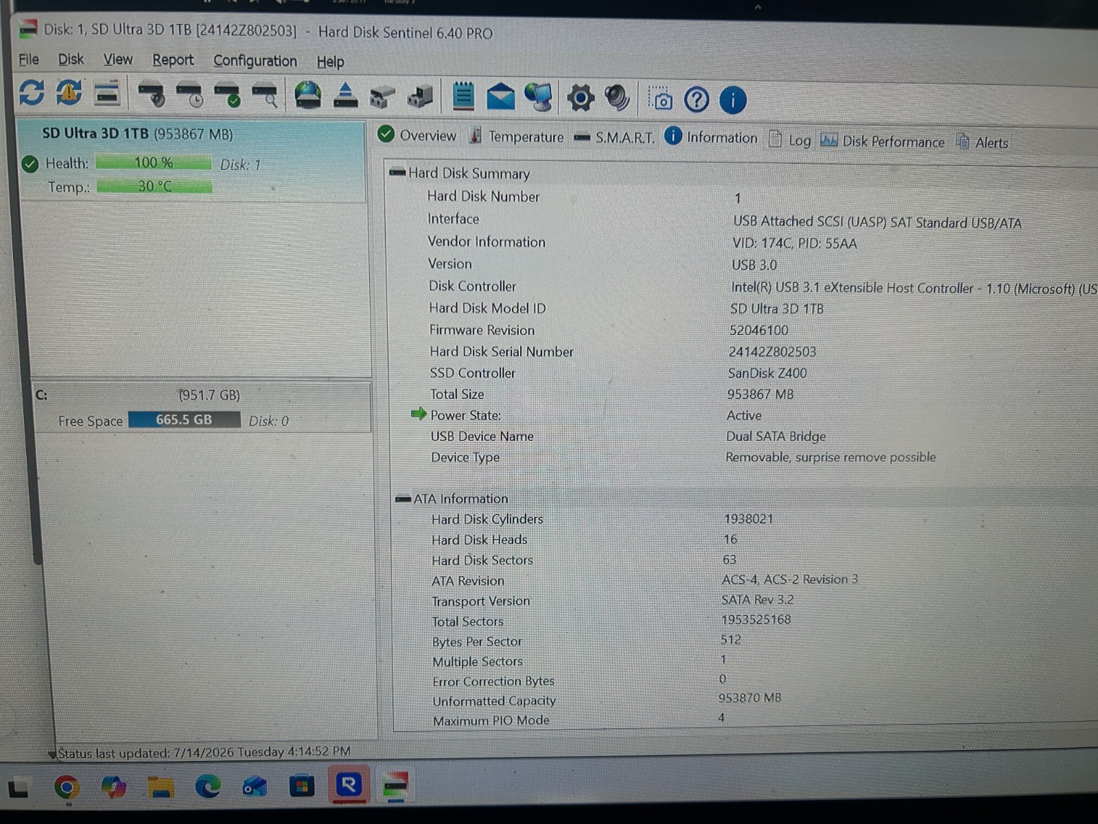 SanDisk Ultra 3D 1TB SATA 3 2.5″ Internal SSD SDSSDH31-T00