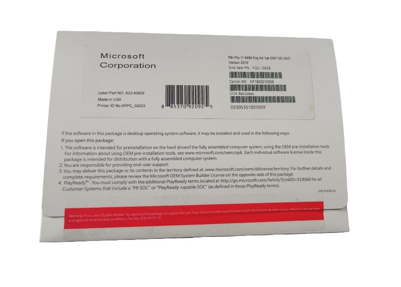 Genuine Windows 11 Pro 64 bit CD Version, Brand New, FREE SHIPPING!