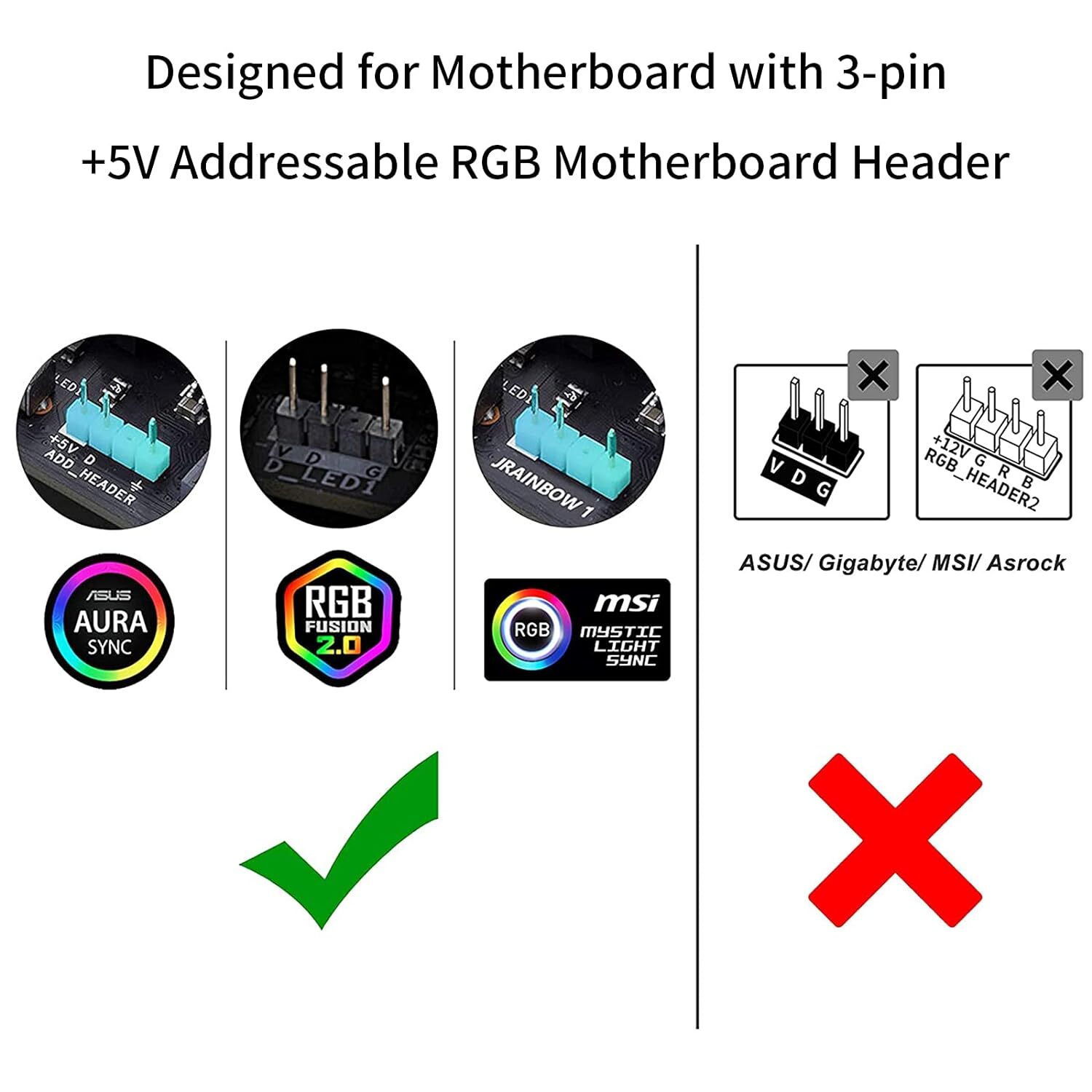 5V 3 Pin Argb Splitter 1 To 4 Cable For Rgb Led Strips And Fans