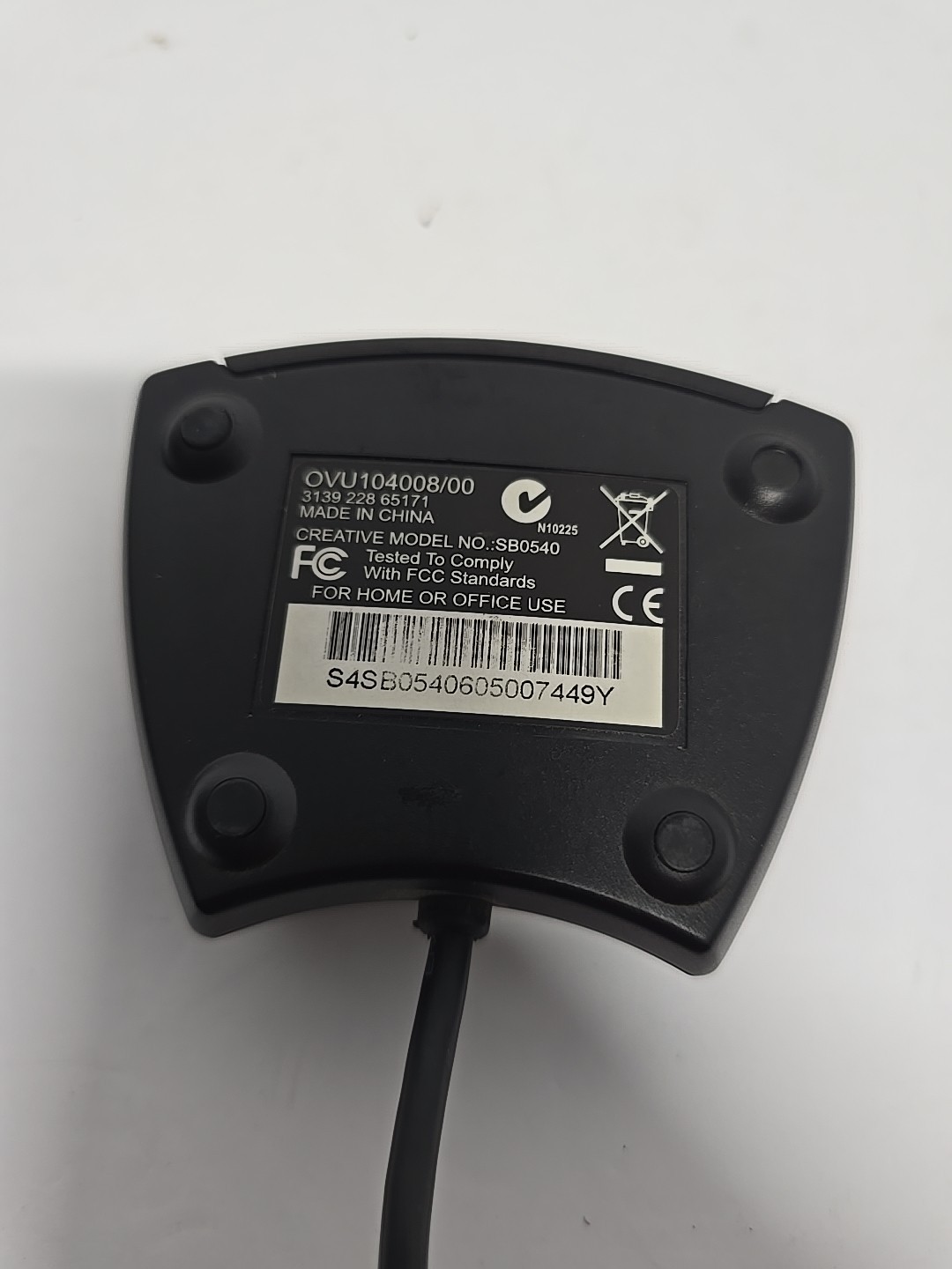 Creative USB IR Infrared Receiver Model SB0540