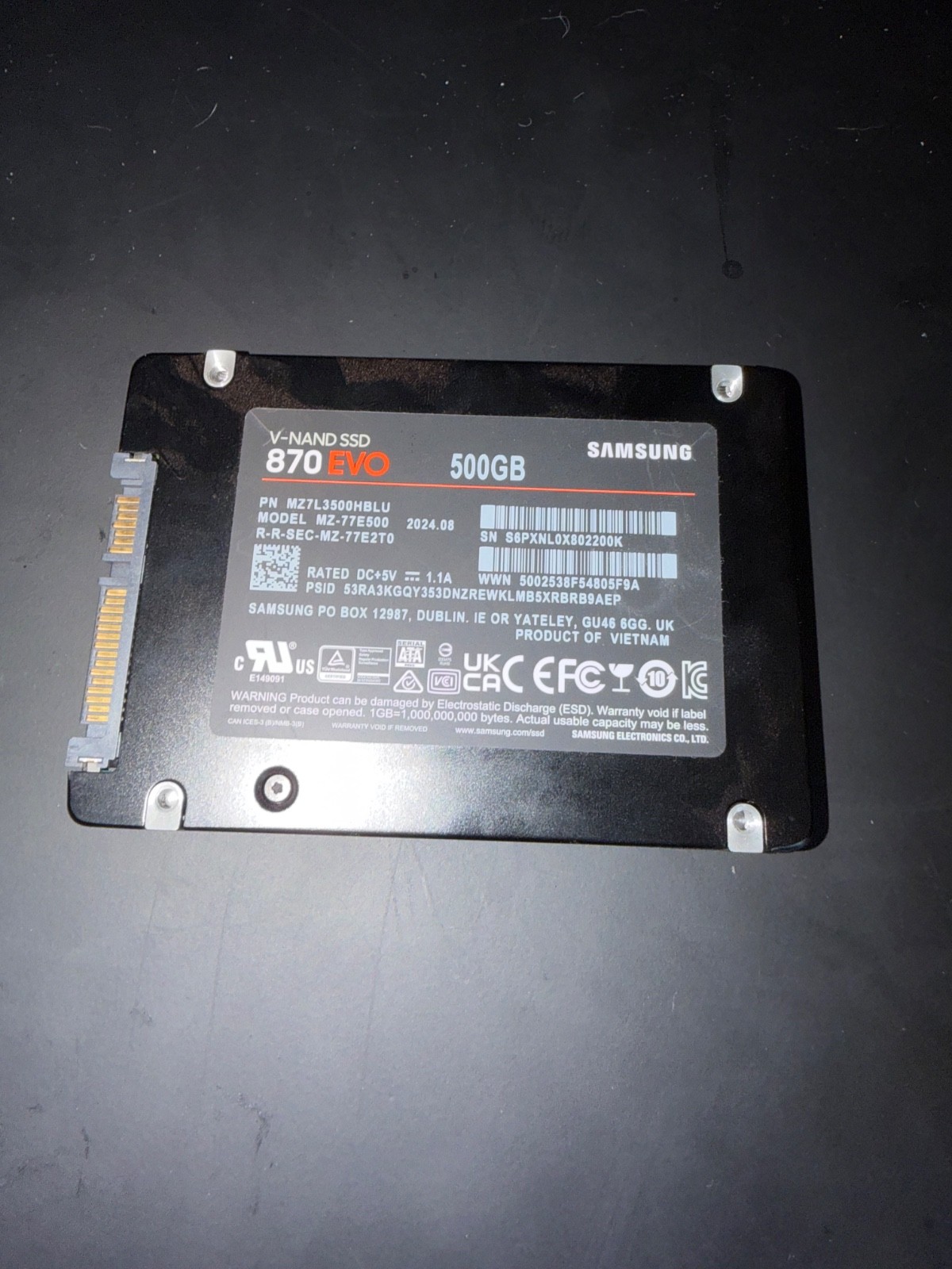 Samsung 870 evo 500gb