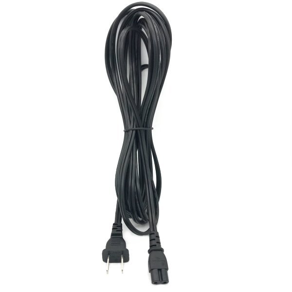15 Feet 15′ AC Power Cord 2 Prong Figure 8 For Sony Samsung Tv Printer Laptop