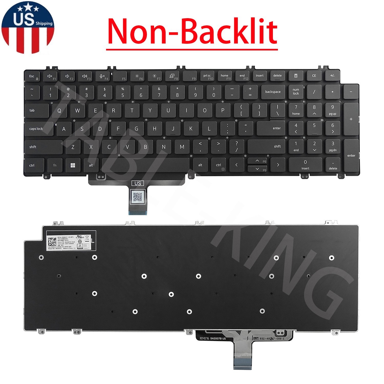 US Series Keyboard Backlit For Dell Latitude 5520 5521 5530 Precision 3560 3561