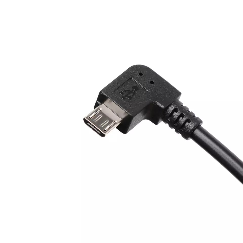 USB Type C Male to Micro B Male Cable, 90 Degree Right Angle on Both End 0.3 M