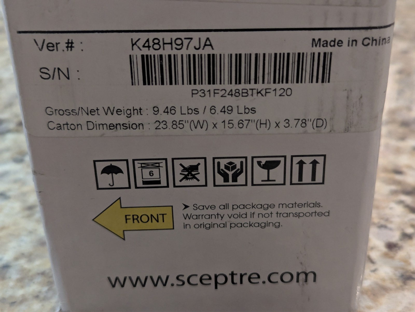 Sceptre 24″ LED Monitor Ultra Slim Full HD 1920 X 1080 75Hz Blue Light HDMI