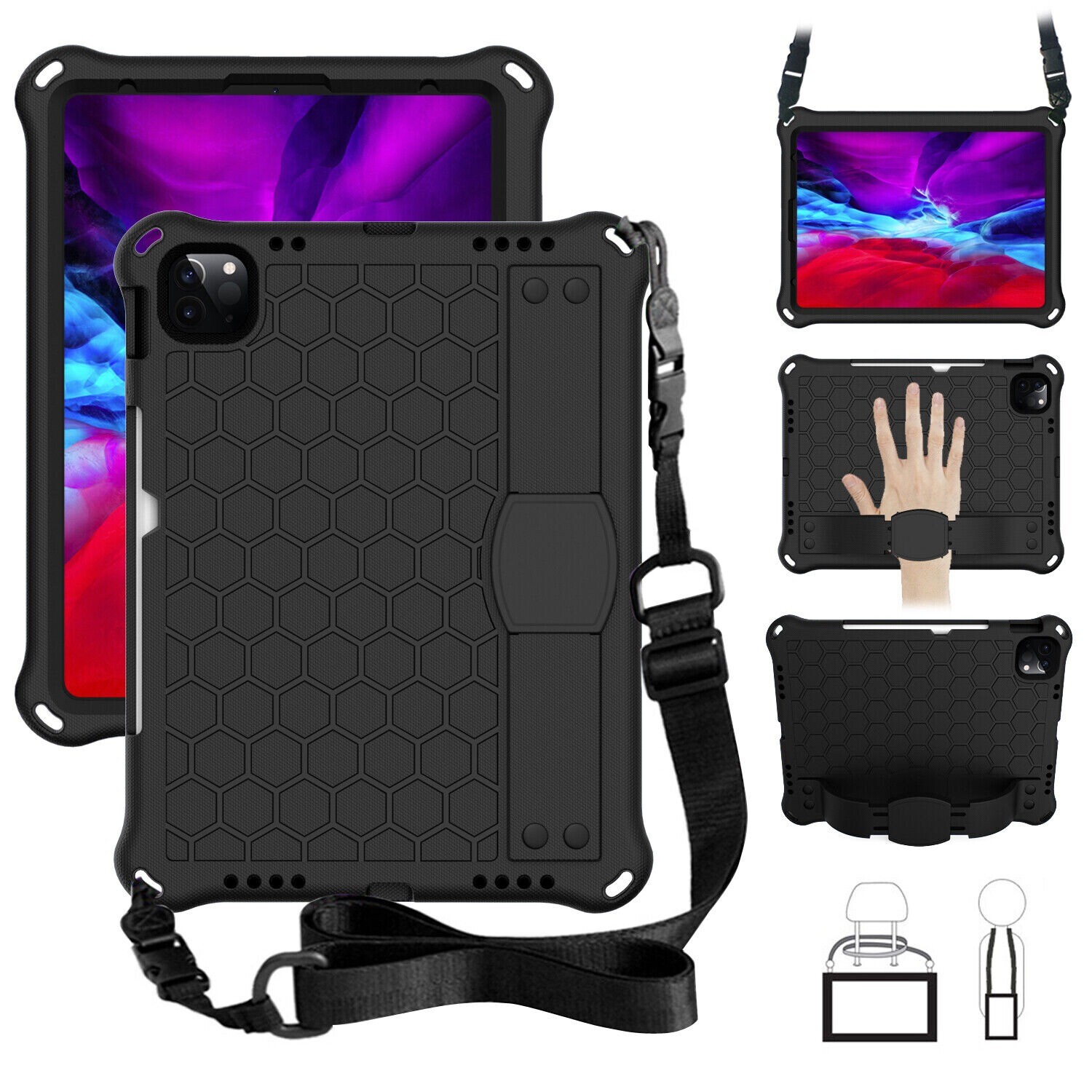 For iPad 9th 8th 7 Gen 10.2″ 9.7″ Mini 6 5 4 Pro Kids Heavy Duty Shockproof Case