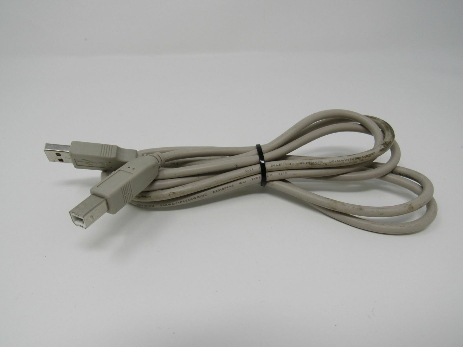Standard USB A Plug to USB B Plug Cable 5.5 ft Male