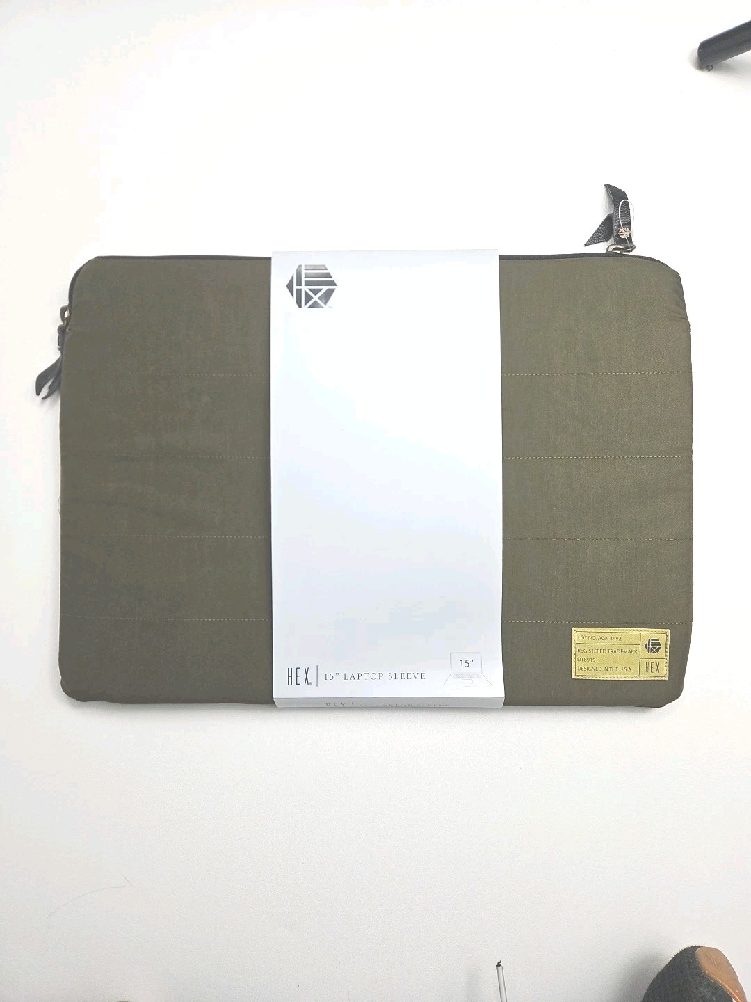 New HEX LAPTOP Sleeve for 15″ MACBOOK Green Padded Case MacBook Water resistant
