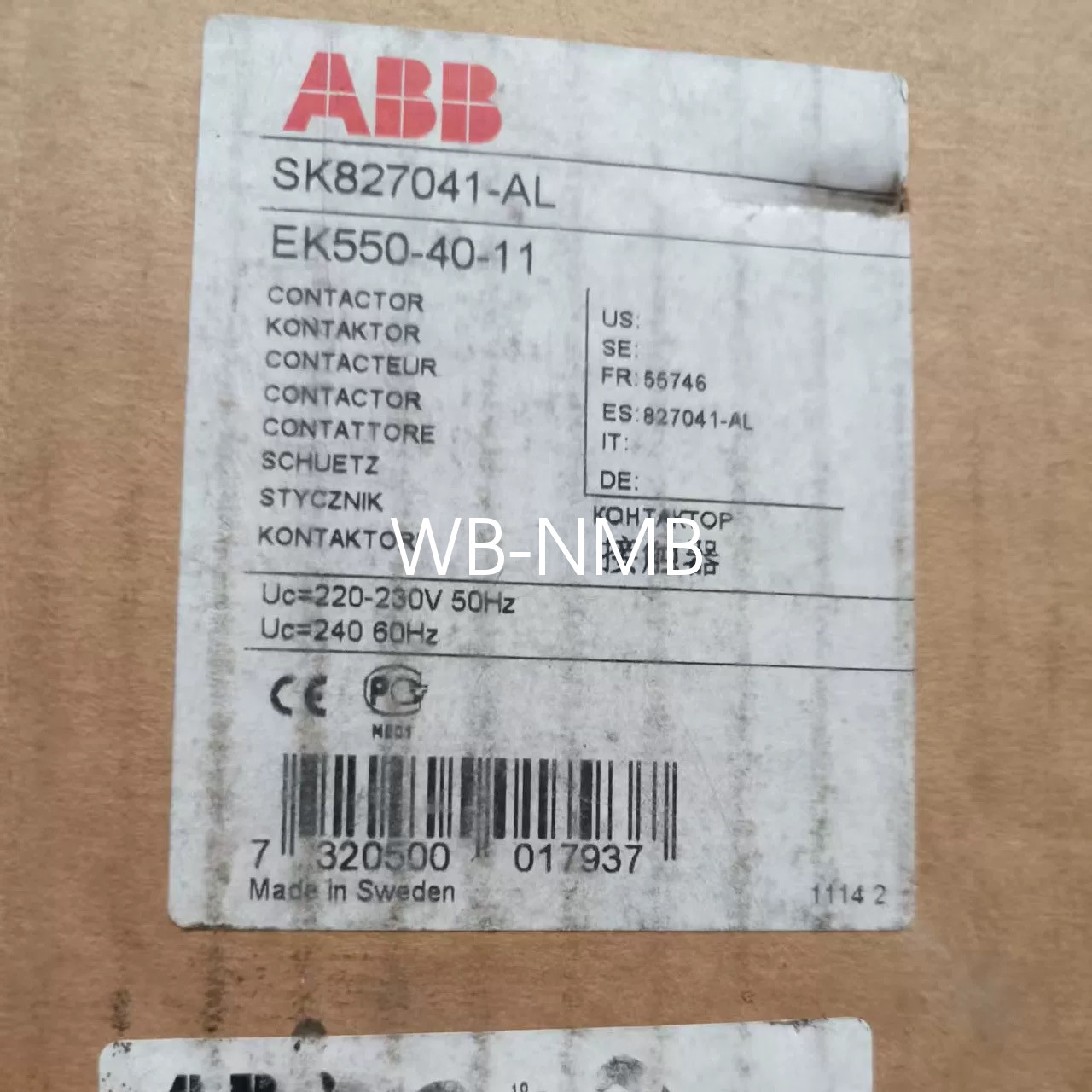1PC Brand New ABB EK550-40-11 Contactor FedEx or DHL