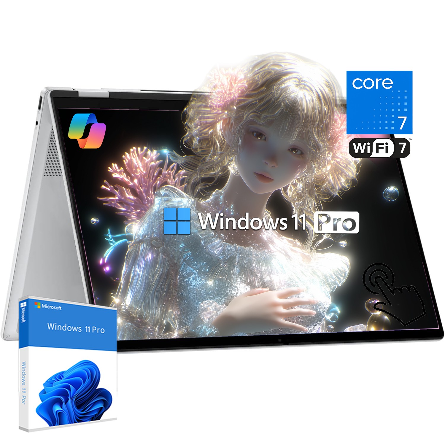 2025HP OmniBook7 Flip 16″Laptop Win11Pro 3K OLED Touch;Backlit Ultra 7 32GB 2TB