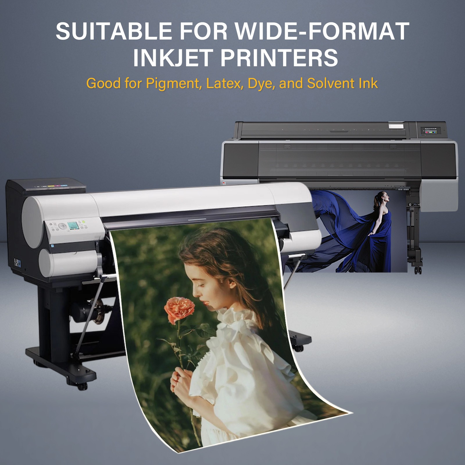 Premium RC Glossy Photo Paper Roll Inkjet for canon hp epson 24 x 100ft print gs