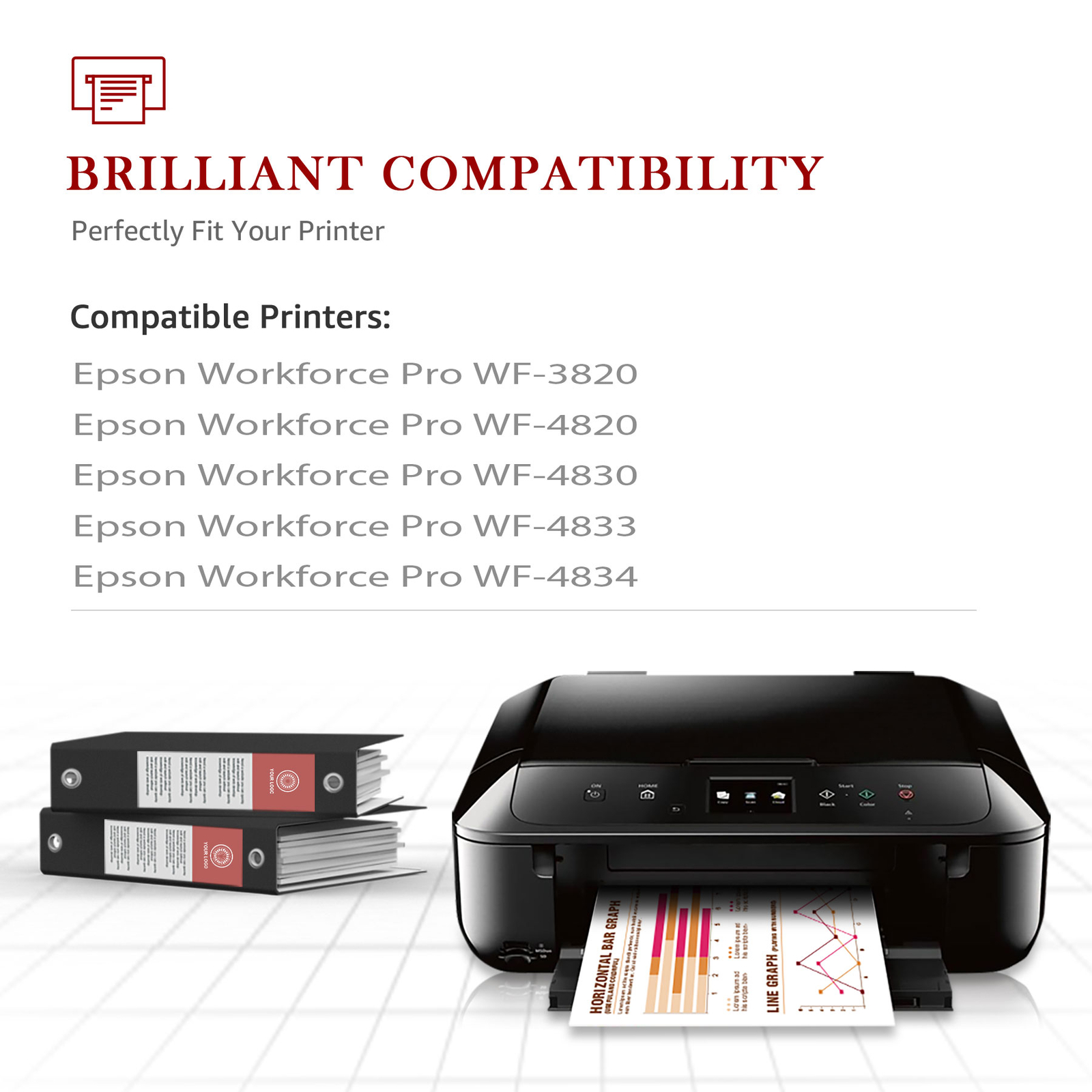 5Pack 822XL T882XL Ink Cartridge For Epson WorkForce Pro WF-3820 WF-4834 WF-4833
