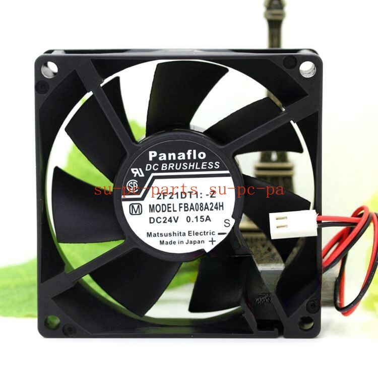 for panaflo 8CM FBA08A24H 8025 24V 0.36A 3pin cooling fan