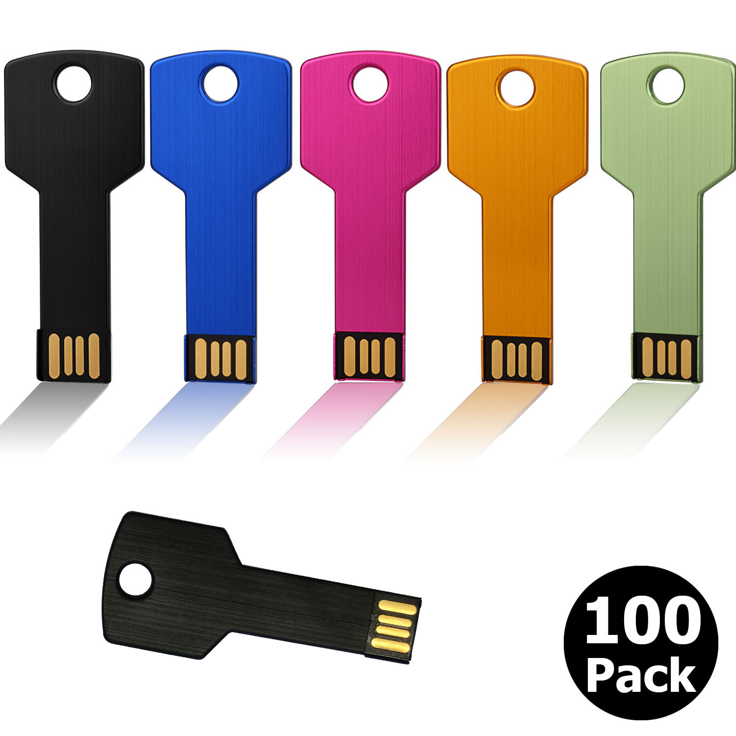 Wholesale 5/10/50/100pcs Metal Key Model Flash Drive 2GB 4GB 8GB 16GB 32GB 64GB