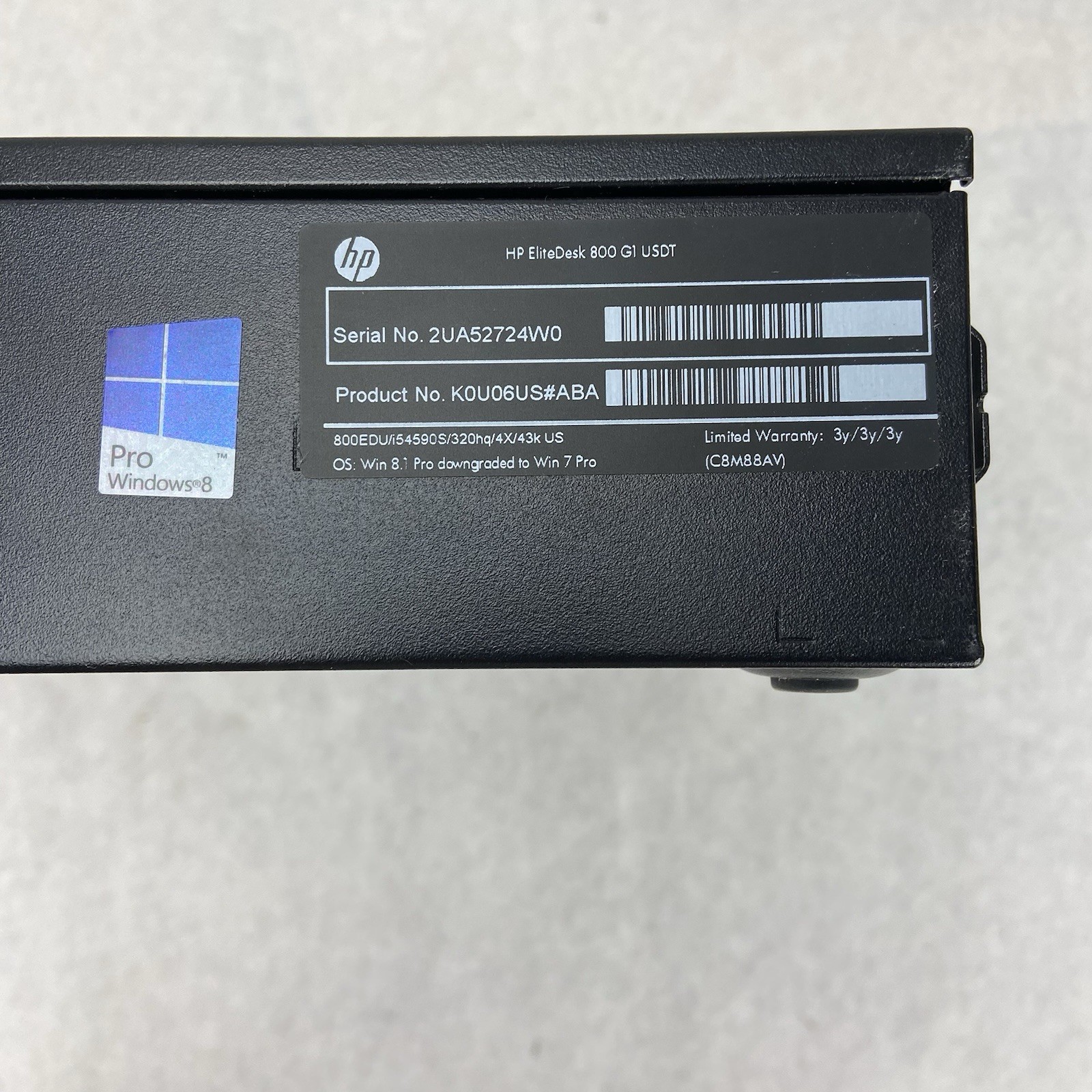 HP EliteDesk 800 G1 USFF Intel Core i5-4590s 3GHz 8GB RAM No HDD No OS
