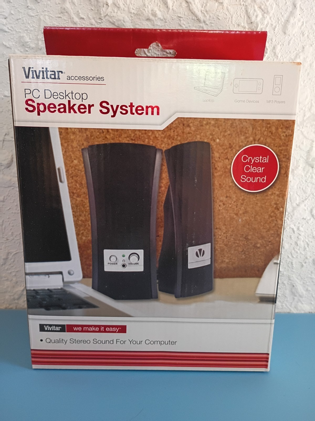 Vivitar PC Desktop 2.0 Speaker System with Headphone Jack for Private Listening