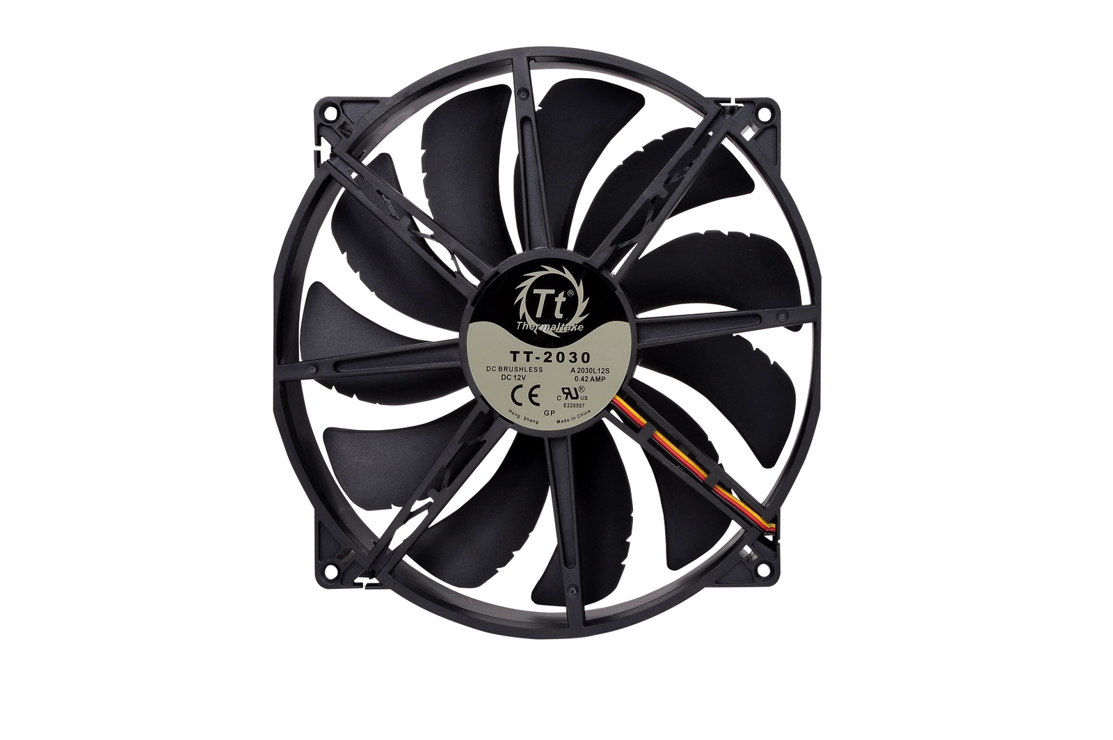 200mm Pure 20 Series Black 200x30mm Thick Quiet High Airflow Case Fan With Antiv