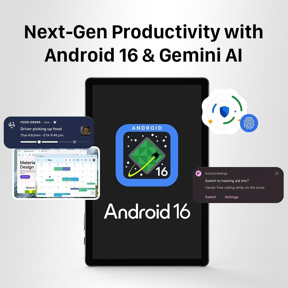 Apolomedia 11 Tablet 2026 Android 16 Octa-Core Processor 8Gb128Gb 1Tb