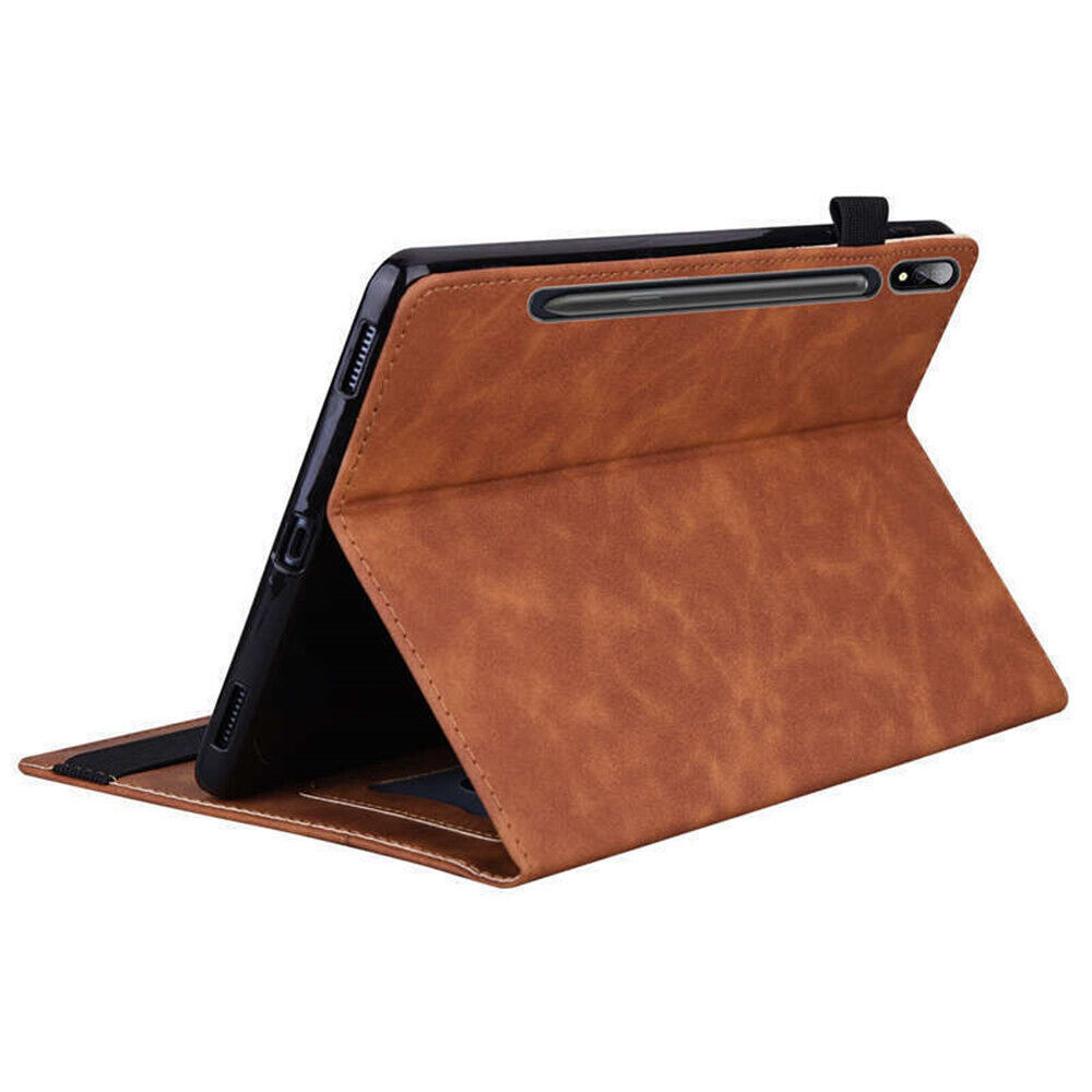 For Samsung Galaxy Tab S9 S8 Ultra S7 Plus Tablet Leather Case Flip Stand Cover