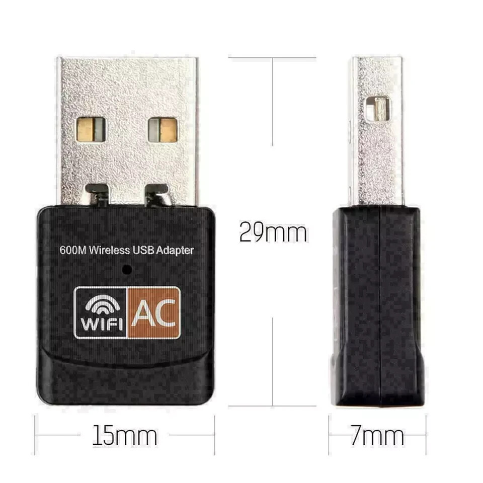 Lot of 100 x AC600 Mbps Dual Band 2.4/5Ghz Wireless USB Mini WiFi Network 802.11