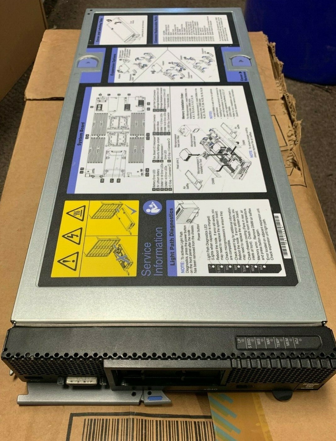 🤩IBM FLEX BLADE 16GB RAM 2 X E5-2620 2 GHZ 15MB 6C PROC, 2 X 146GB HDD 8737-AC1