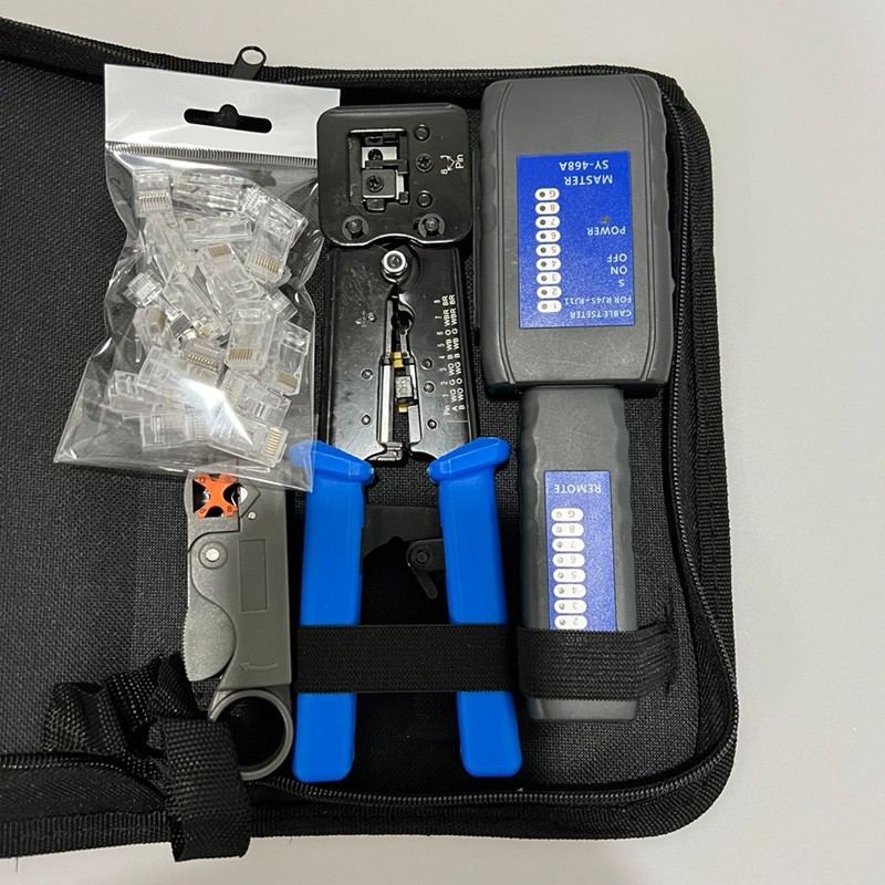 Rj45 Crimping Tool Kit Set For CAT5/CAT6 Lan Cable Tester Network Repair Tools