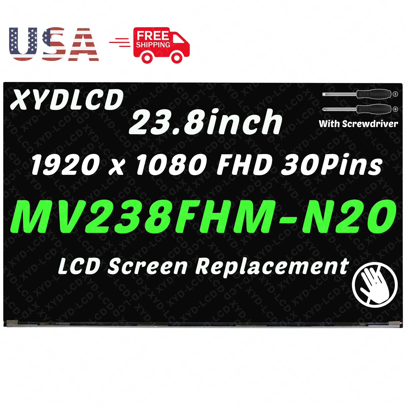 24in 5D10W33963 for Lenovo V50A-24IMB 11FJ 11FK LCD Non-Touch Screen Replacement
