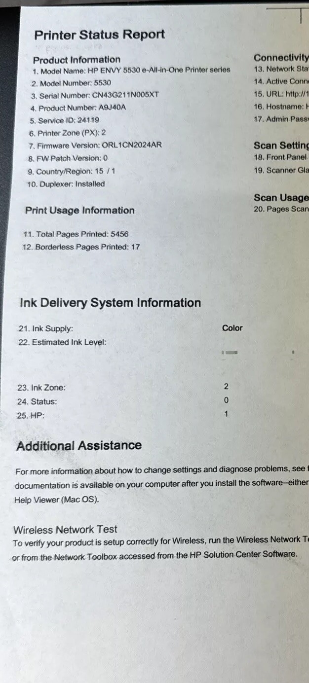 HP ENVY 5530 All-In-One Printer Series Scan Copy Silver Black Full Color Lower
