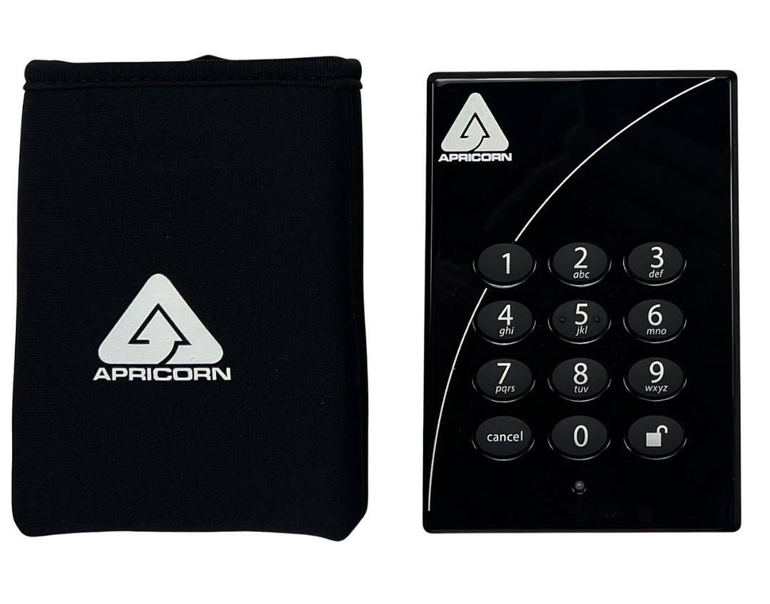 Apricorn A25-PLe256-500 Aegis Padlock 500GB Secure USB HDD with AES Encryption