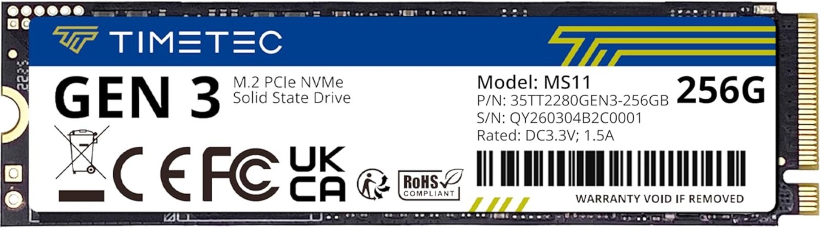 256GB NVMe PCIe SSD M.2 2280 – Lightning Fast 2000MB/s Read Speed for Gamers