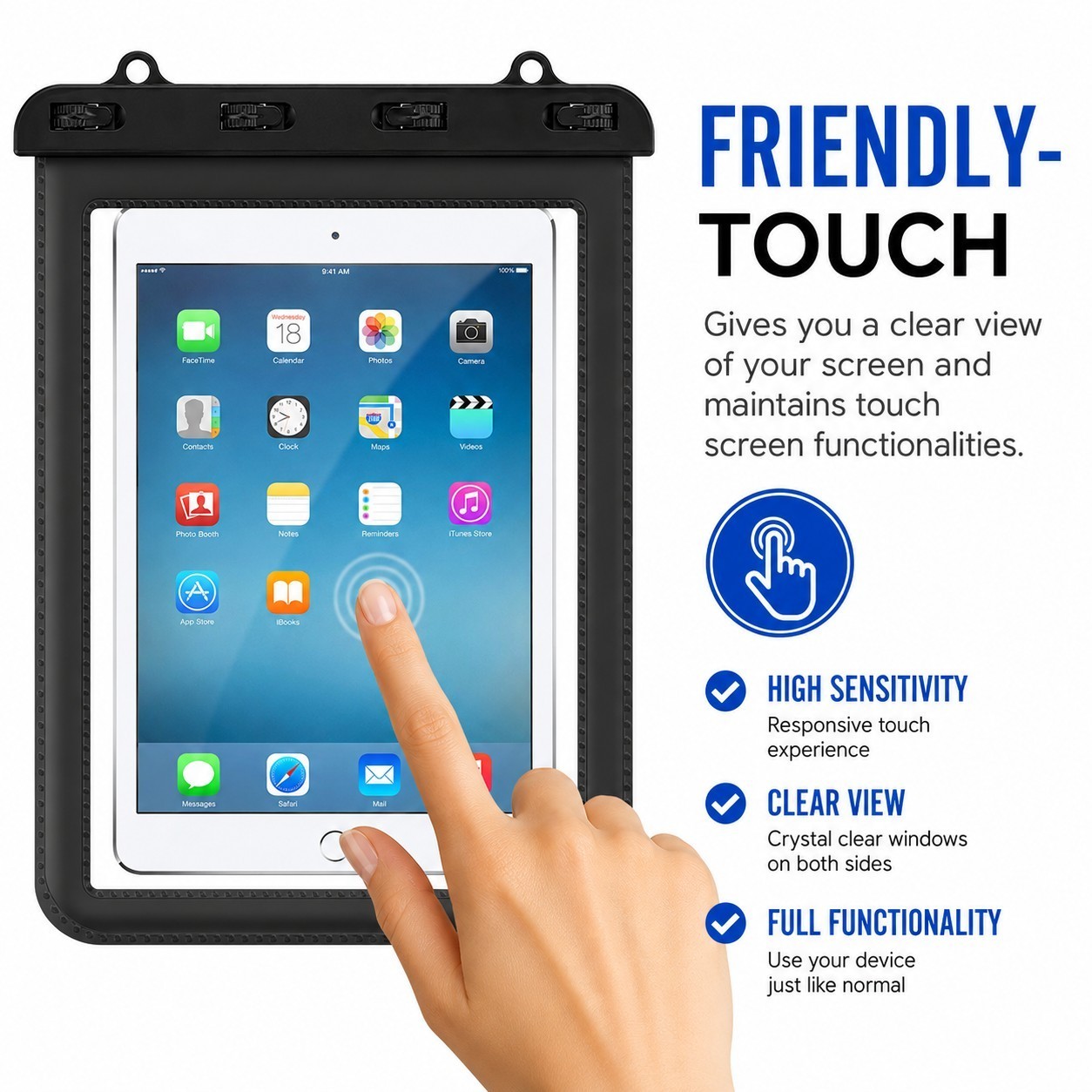 Waterproof Case Big iPad Mini 7th. A2995 Dry Bag Pouch Tablet case For Apple US
