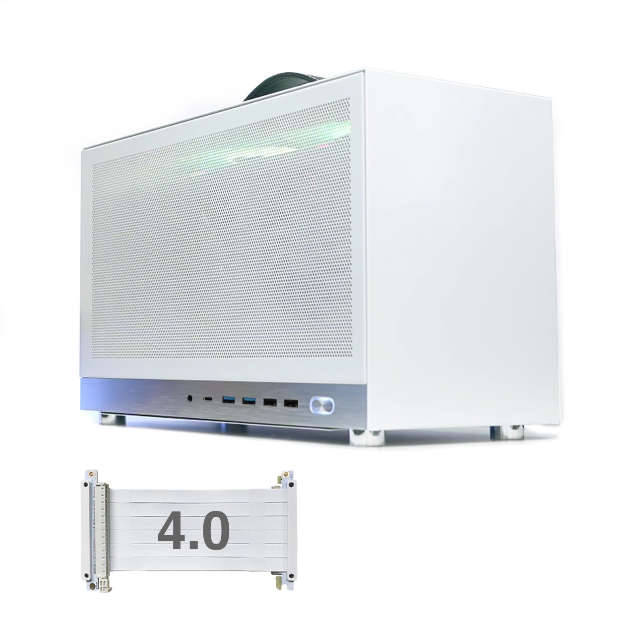 S400 Pro 10.8L Portable Mini-ITX PC Case with PCIe 4.0 Cable Fit Triple-Slot GPU