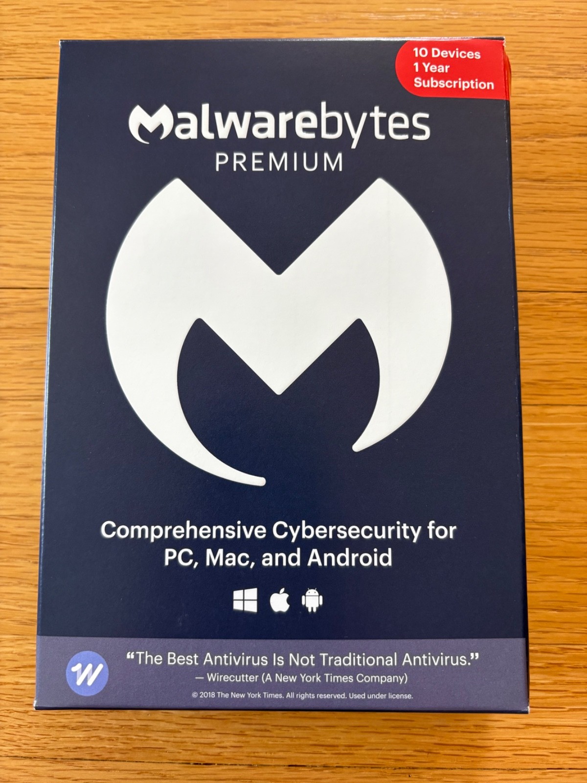 Malwarebytes Premium 1 Year License Key Card for 10 Devices