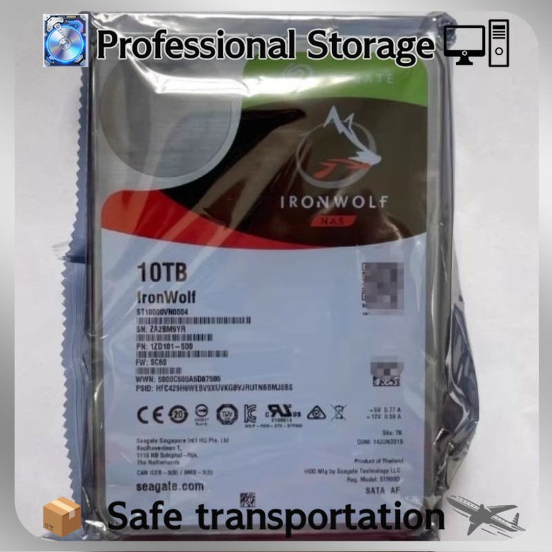 Seagate IronWolf Pro Single 7200RPM 3.5″ 10TB ST10000VN0004 SATA NAS HDD
