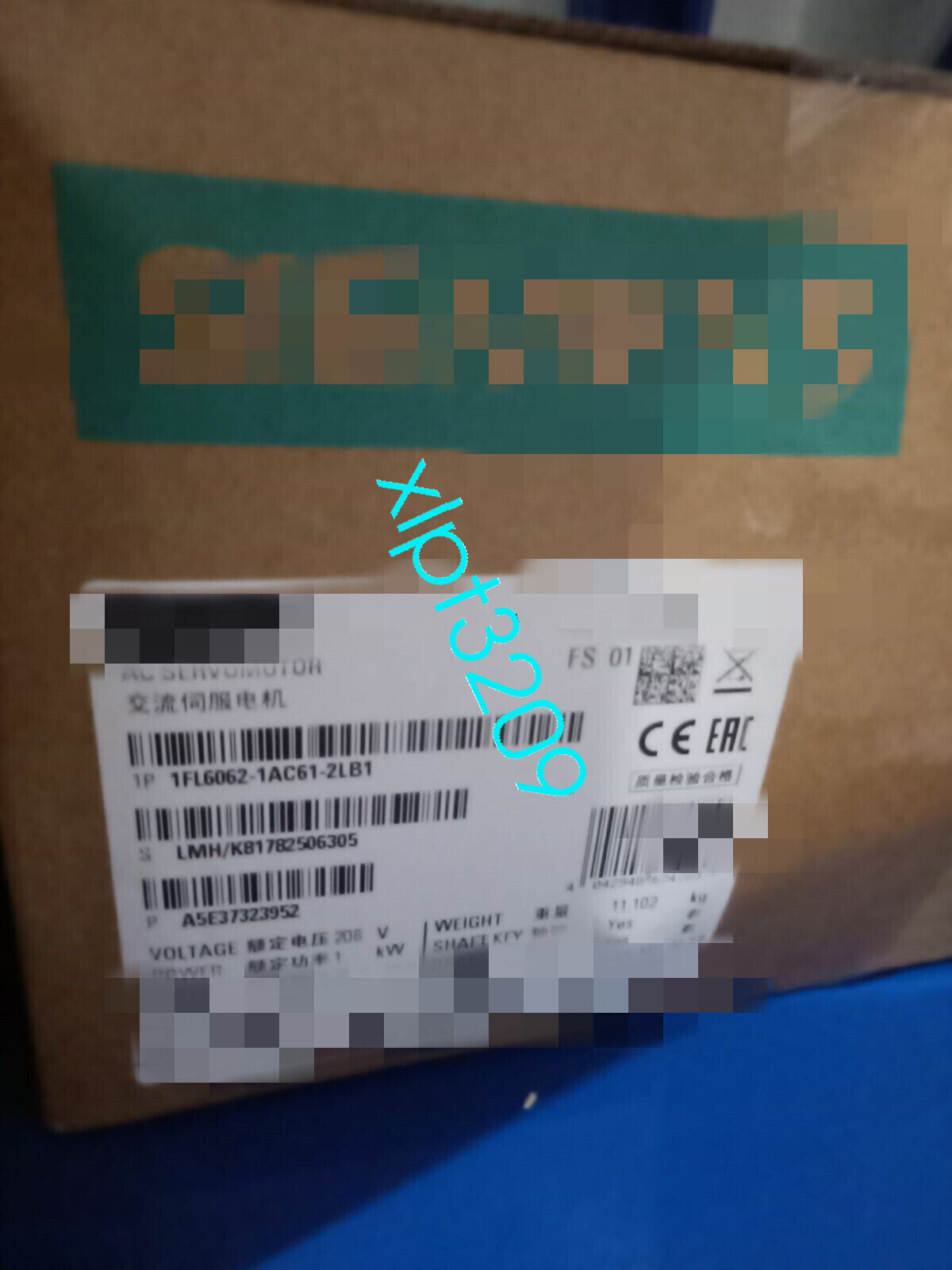 1FL6062-1AC61-2LB1 Siemens servo motor brand new FedEx or DHL