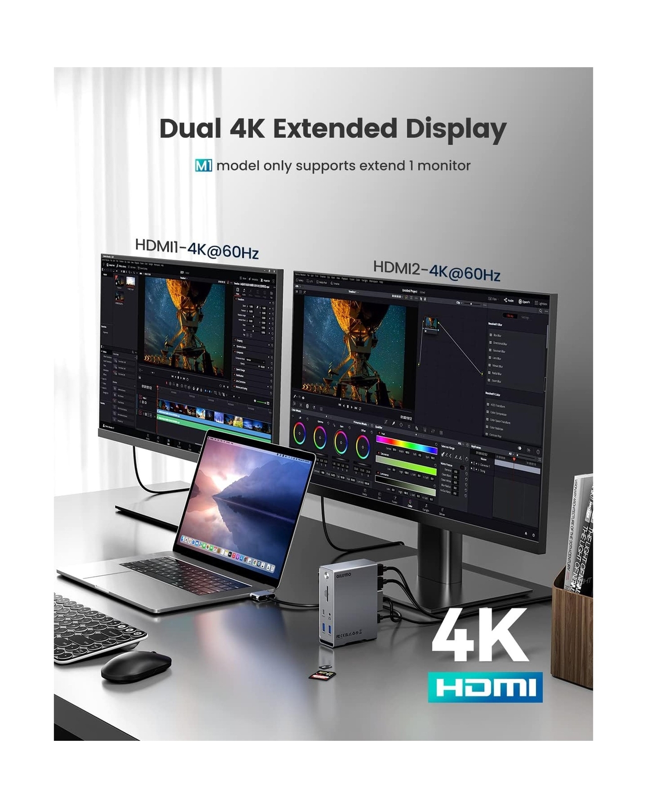 MacBook Pro Docking Station, 14-in-2 Dual USB C Docking Station Dual Monitor …