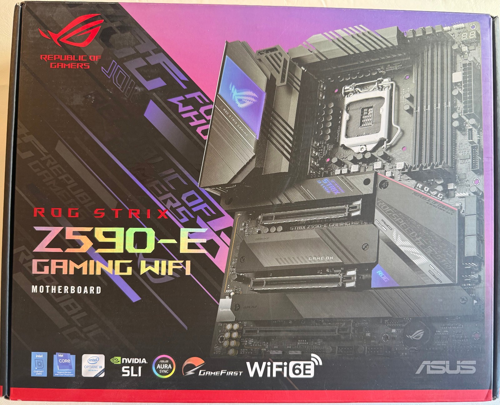 ASUS ROG Strix Z590-E LGA 1200 Gaming Wi-Fi Intel Motherboard with Retail Box