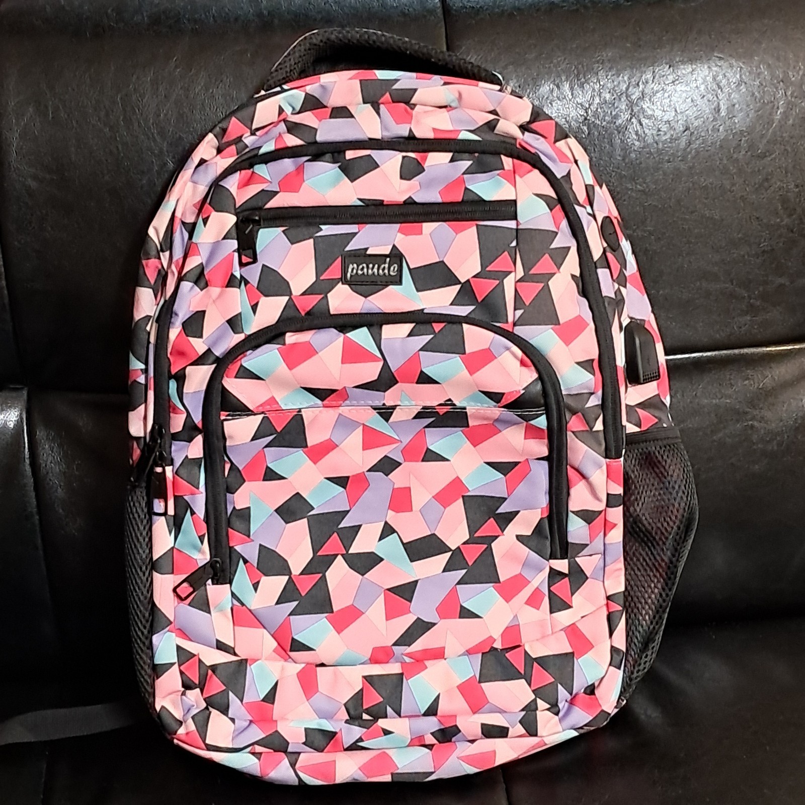 Laptop Backpack Water Resistant Travel Bag With USB Port And Cable Laptop Pocket