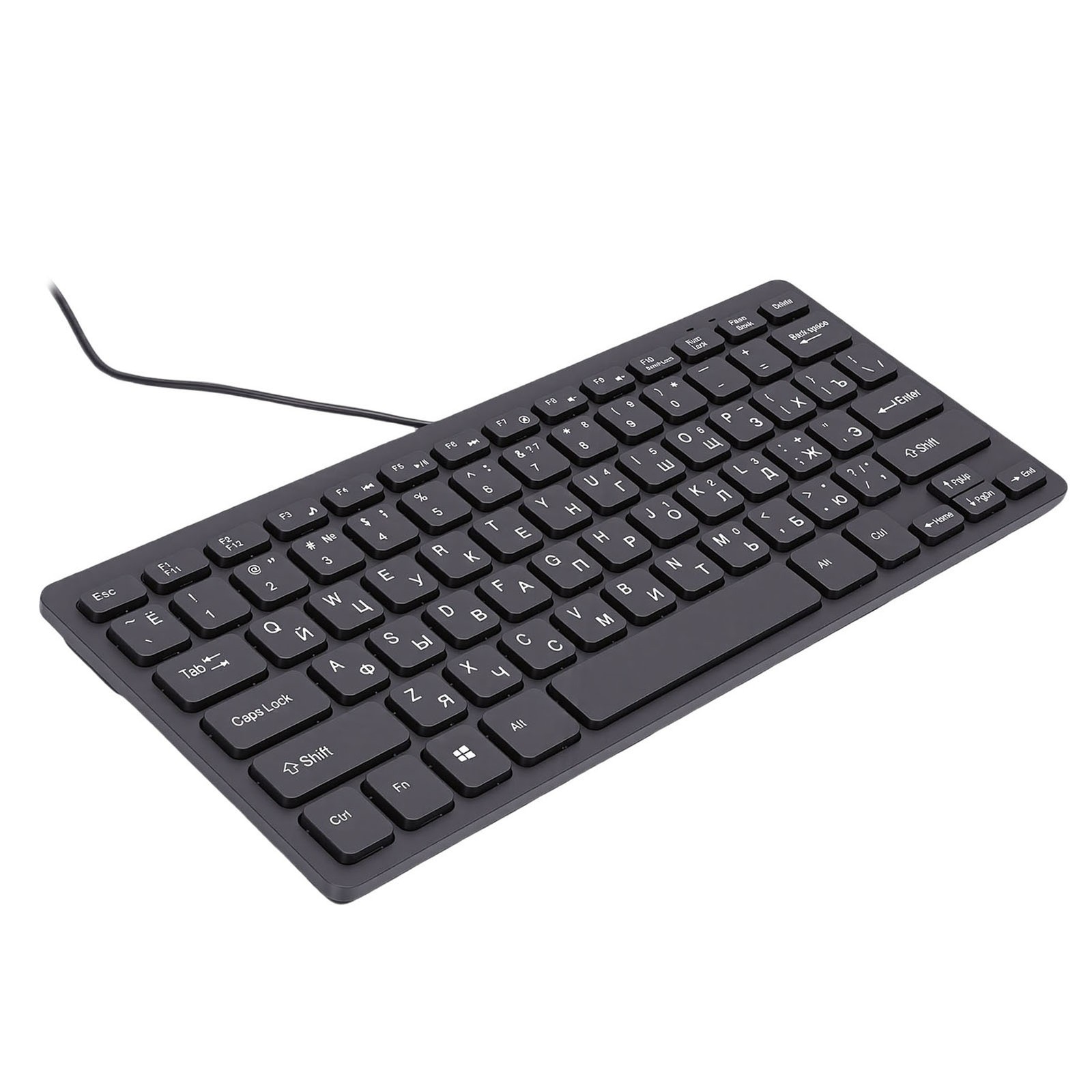 Russian Keyboard USB 78 Keys Plug And Play Proof Small Wired Keyboar KKJD