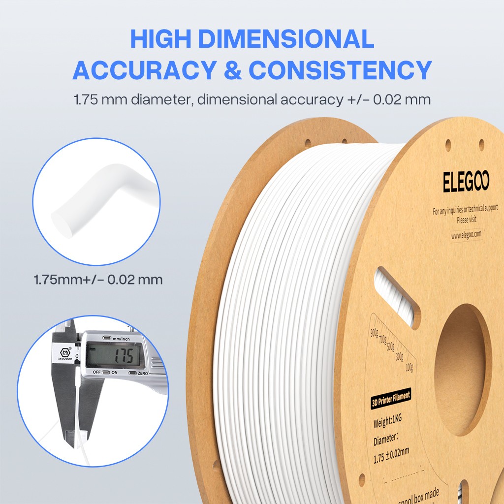🔥Hot Deal Buy 6 Get 10!🛒 ELEGOO PLA/PLA+/ASA 3D Printer Filament 1.75mm ✨