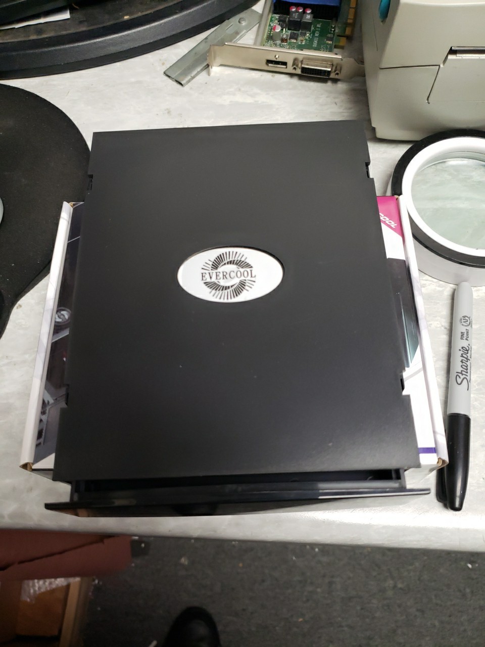 NEW black Computer 5.25″ Drive Bay Storage Drawer Box Tray free ship