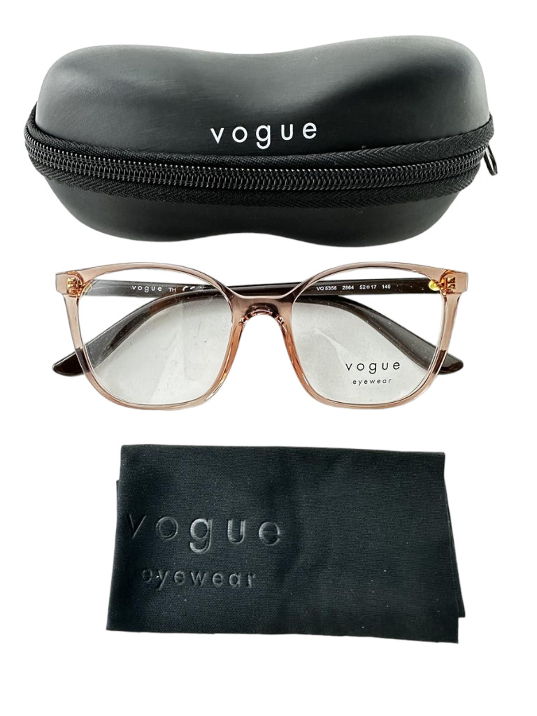 Vogue Eyewear NEW Transparent Beige Eyeglasses 52-17-140 Fashion Frames VO5356